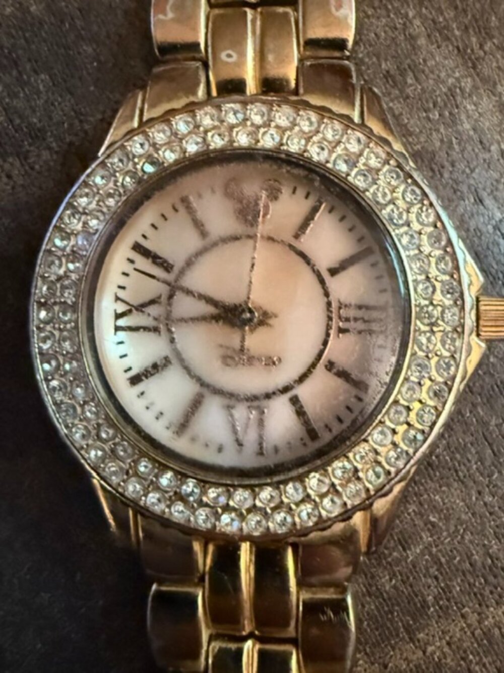 Disney Parks Rose Gold Crystal Mickey Mouse Watch 27mm